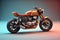Miniature Classic Motocycle in 3D Render