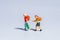 Miniature figure concept of childrens going to school