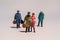 Miniature figure concept of peoples on traveling