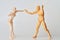 Miniature figurine of couple of  mannequins dancing