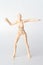 Miniature figurine of a female mannequin dancing