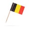 Miniature Flag Belgium.Isolated on white background