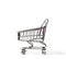 Miniature grocery cart on a white background