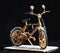 Miniature handicraft of wooden bicycle