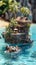 Miniature Hotel and model mock-up of Tropical Island: Vacation Time