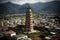 Miniature Leaning Tower of Nantou, Taiwan for Travel Blogs and Websites.