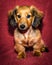 Miniature long haired dachshund