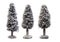 Miniature Model Winter Pine tree with snow , Christmas props decoration isolated on white background, Clipping path included
