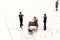Miniature people : angry businesspeople quarreling,Conflict and