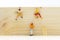 Miniature people : Athletes climb on wooden block. Image use for Activities, travel, business concept