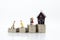 Miniature people : Business on financial transactions for home loan. Image use for invesment, business concept