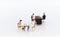 Miniature people : Businessman meeting with employee for job interviews, job vacancies. Image use for reducing unemployment rate