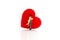 Miniature people : Couple of love with red heart,sweet lover con