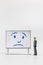 Miniature people, A dejected businessman is positioned in front of a white board, Blue monday concept