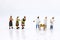 Miniature people: Direct Channel for sell product to consumer. Image use for business market concept