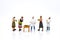 Miniature people: Direct Channel for sell product to consumer. Image use for business market concept