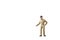 Miniature people : Gardener isolated with clipping path