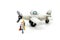 Miniature people : technician, mechanic with airplane using for