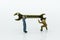 Miniature people: Workers are carrying a wrench. Image use for business industry concept