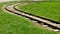 Miniature railroad tracks riverside park Guelph Ontario canada