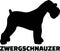 Miniature Schnauzer silhouette real word german