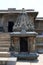 Miniature shrines with Bhumija style superstructure at entrance to Chennakeshava temple, Belur, Karnataka.