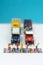 Miniature toys a group of women crossing a road - road safety concept