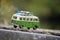 miniature volkswagen van in outdoor on the rock - Travel concept