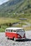 Miniature VW Bulli 1962 on the rural road