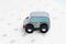 Miniature wooden car, toy on white clean calendar using as leasing payment, insurance and mortgage or vehicle maintenance cycle