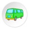 Minibus icon, isometric style