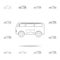Minibus line icon. Detailed set of cars icons. Premium graphic design. One of the collection icons for websites, web design, mobil