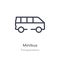 minibus outline icon. isolated line vector illustration from transportation collection. editable thin stroke minibus icon on white