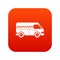 Minibus taxi icon digital red