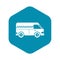 Minibus taxi icon, simple style