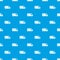 Minibus taxi pattern seamless blue