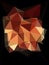 minimal 3D cubist triangular mosaic from exploding lava