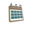 minimal 3d Illustration modern calendar icon. reminder date