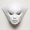 Minimal 3d Origami Mask By Rihanna: White, Ndebele-inspired Motifs