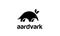 Minimal aardvark black vector logo design