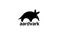 Minimal aardvark black vector logo design