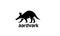 Minimal aardvark black vector logo design