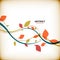 Minimal autumn floral abstract background