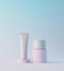 Minimal background for cosmetic branding and packaging presentation. Stage pastel colors. 3d illustration