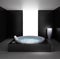 Minimal bathroom with jacuzzi bathtub