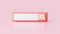 Minimal blank search bar on pink background. web search concept. 3d rendering