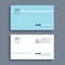 Minimal business card print template design. Blue pastel color and simple clean layout