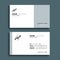 Minimal business card print template design. Gray pastel color and simple clean layout