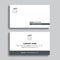 Minimal business card print template design. Gray pastel color and simple clean layout