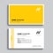 Minimal business card print template design. Yellow pastel color and simple clean layout